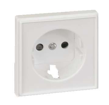 Накладка розетки Simon27 Scudo с заземл. сер. 2705041-063