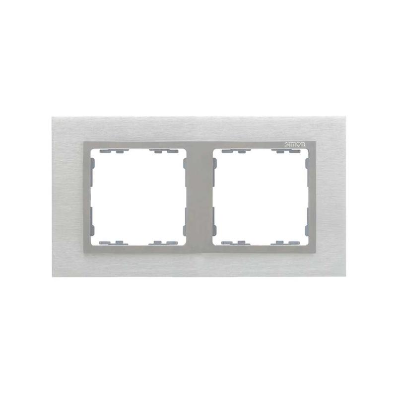 Рамка 2-м Simon82 Nature матов. сталь/алюм. (метал.) Simon 82927-34