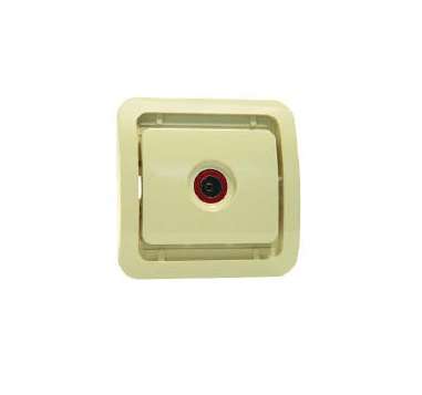 Розетка телевизионная проходная TV 1-м СП Mimoza без вставки крем. Makel 32007