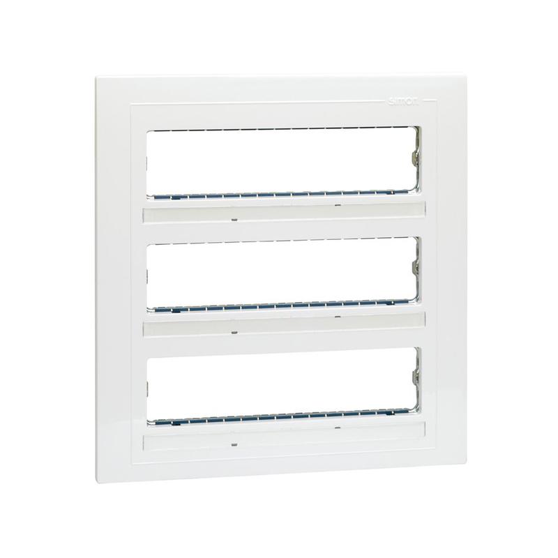 Накладка с суппортами двухрядная на 12 шир. или 24 узк. модулей Simon27C бел. 27723-35