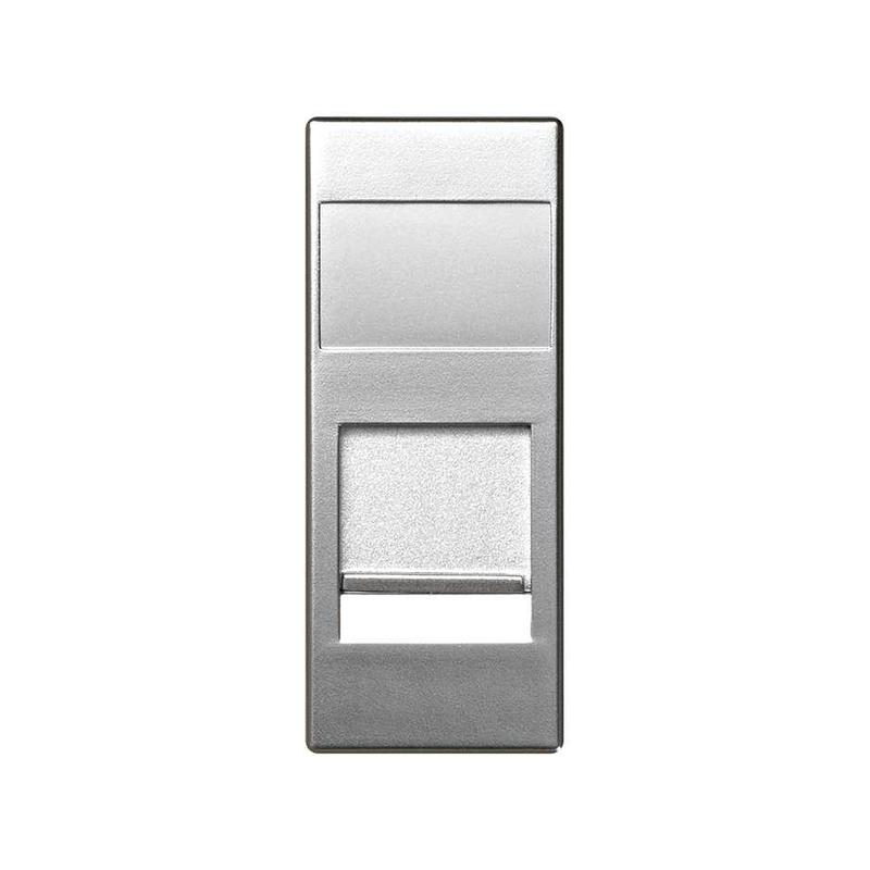 Адаптер на 1 RJ45(12) коннектор 75528; 75540; 75541; 75544-39 узкий защ. шторки Simon82 Centralizations алюм. 82585-63