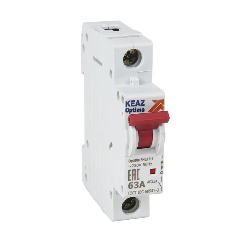 Выключатель нагрузки модульный OptiDin BM63P-120-ОМ4-РЕГ (ВМ63Р) КЭАЗ 393406