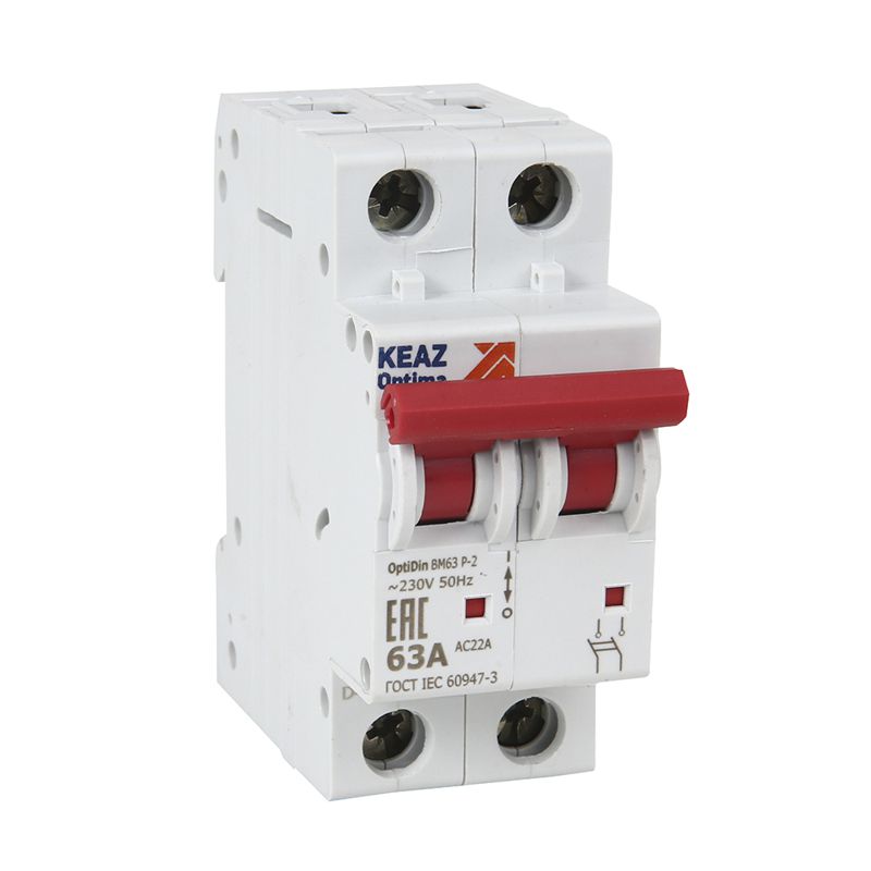 Выключатель нагрузки модульный OptiDin BM63P-220-ОМ4-РЕГ (ВМ63Р) КЭАЗ 393407