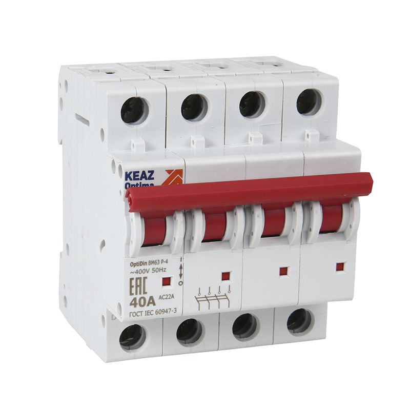 Выключатель нагрузки модульный OptiDin BM63P-420-ОМ4-РЕГ (ВМ63Р) КЭАЗ 393409