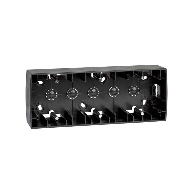 Коробка наружной установки 3-м 89х229х37мм Simon82 графит 82771-38