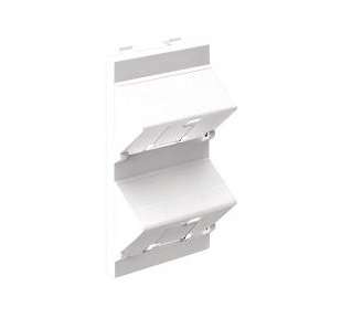 Плата наклонная защ. шторки на 2-мод. MD (RJ45 оптоволокно) CIMA-модуль 52х108мм бел. Simon Connect S80B-9