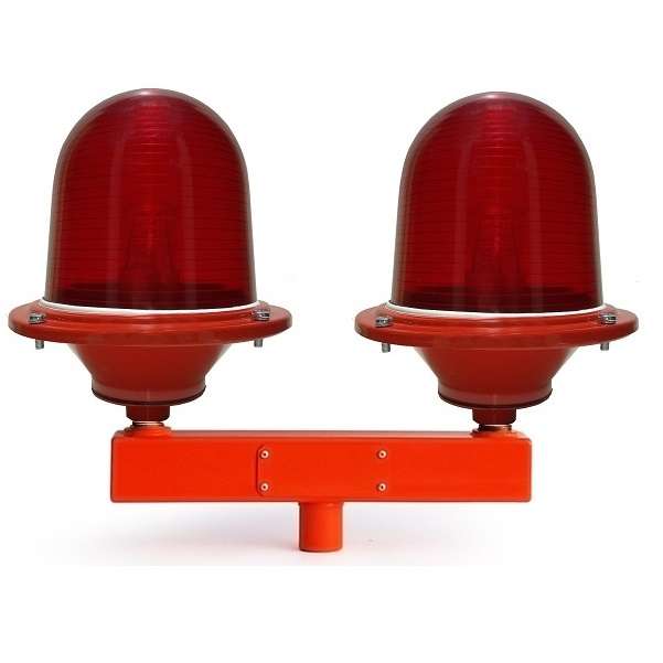 Светильник светодиодный ЗОМ-А IP65 сдвоенный огонь заград. красн. Световод ЗГ.004.01