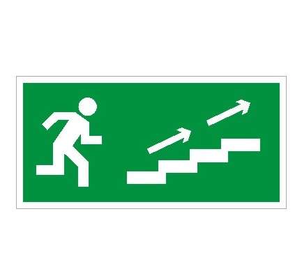 Наклейка "По лестнице вверх направо" ПЭУ 006 (200х200) PC-M (уп.2шт) СТ 2502001210