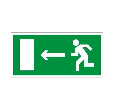 Пиктограмма "Выход прямо левосторонний" ПЭУ 093 280х162 РС-I СТ 2502001430