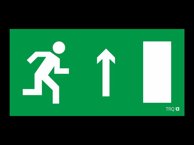 Пиктограмма "Выход прямо правосторонний" ПЭУ 094 130х260 СТ 2502001740