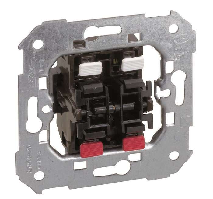 Выключатель кнопочный 2-кл. СП Simon 82 10А IP20 НО контакт механизм черн. Simon 75396-39