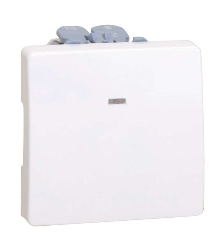 Выключатель 1-кл. 2п СП Simon 27 16А IP20 250В с контрол. подсветкой механизм сл. кость Simon 27134-62