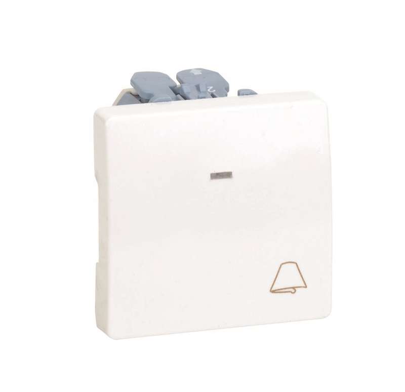 Механизм кнопки клавишной "свет" с подсветкой 10А 250В Simon27 бел. 27161-65