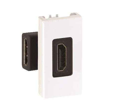 Розетка аудио/видео проходная HDMI Simon 27 узкий модуль (мама-мама) механизм сл. кость Simon 2701094-031