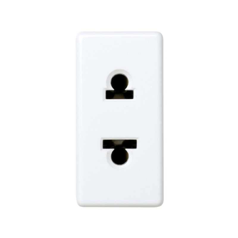 Розетка СП Simon 27 16А IP20 250В узкая 2P без заземл. евро/американ. стандарт (EU/US) механизм бел. Simon 27438-34