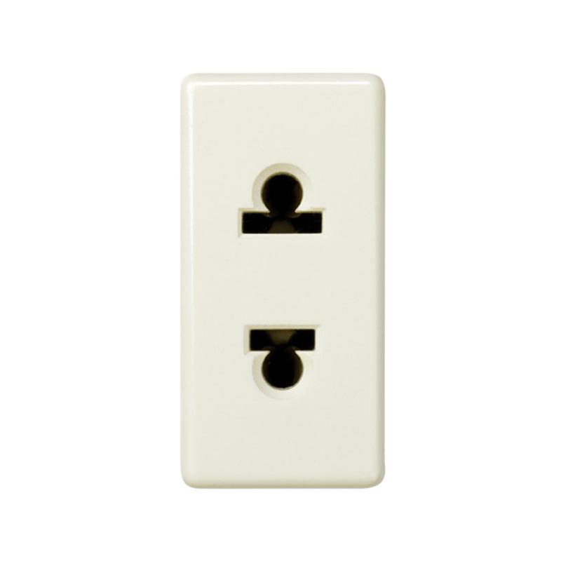 Розетка СП Simon 27 16А IP20 250В узкая 2P без заземл. евро/американ. стандарт (EU/US) механизм сл. кость Simon 27438-31