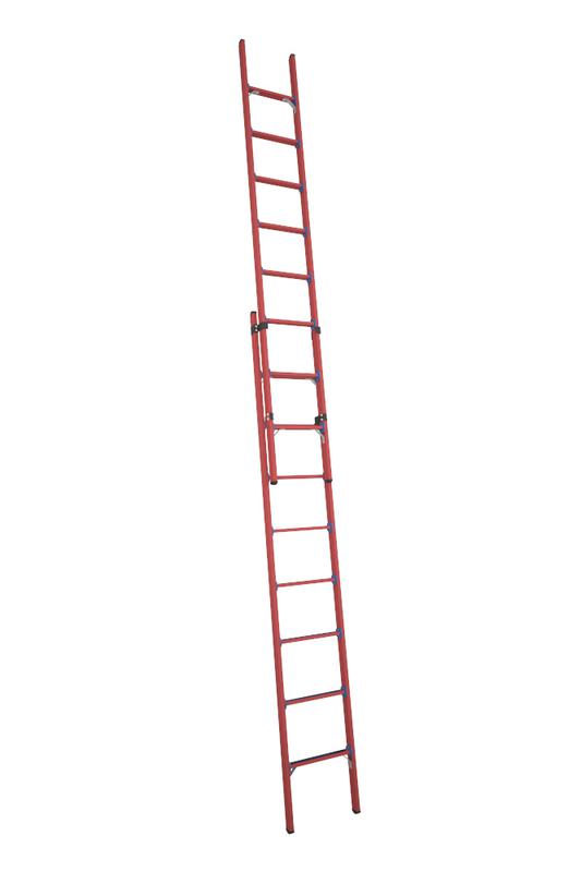 Лестница приставная диэлектрическая ЛСПРД-5.0 Евро раздвижная стеклопластик. Антиток Д413727