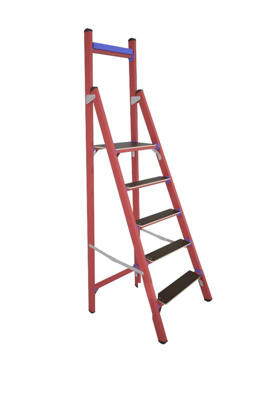 Стремянка диэлектрическая СВД-1.3 Евро Телеком с вертикальной опорой стеклопластик. Антиток Д413743