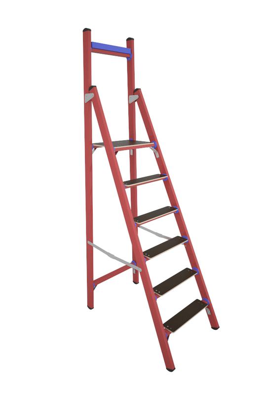 Стремянка диэлектрическая СВД-1.5 Телеком с вертикальной опорой стеклопластик. Антиток Д413745