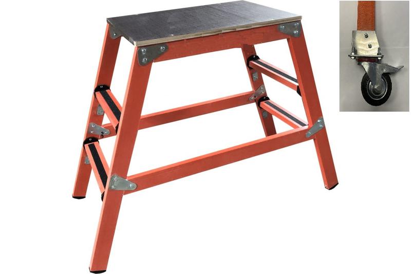 Стремянка диэлектрическая ССД-0.6 ПК (подмость с колесами) с симметричной опорой стеклопластик. Антиток Д413763