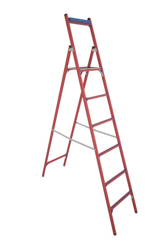 Стремянка диэлектрическая ССД-1.5 Т с симметричной опорой стеклопластик. Антиток Д413781