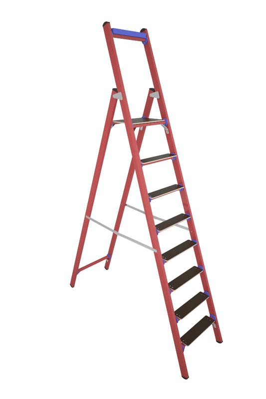 Стремянка диэлектрическая ССД-2.0 Евро Телеком с симметричной опорой стеклопластик. Антиток Д413787