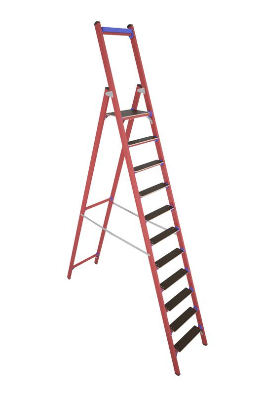 Стремянка диэлектрическая ССД-2.5 Евро Телеком с симметричной опорой стеклопластик. Антиток Д413789