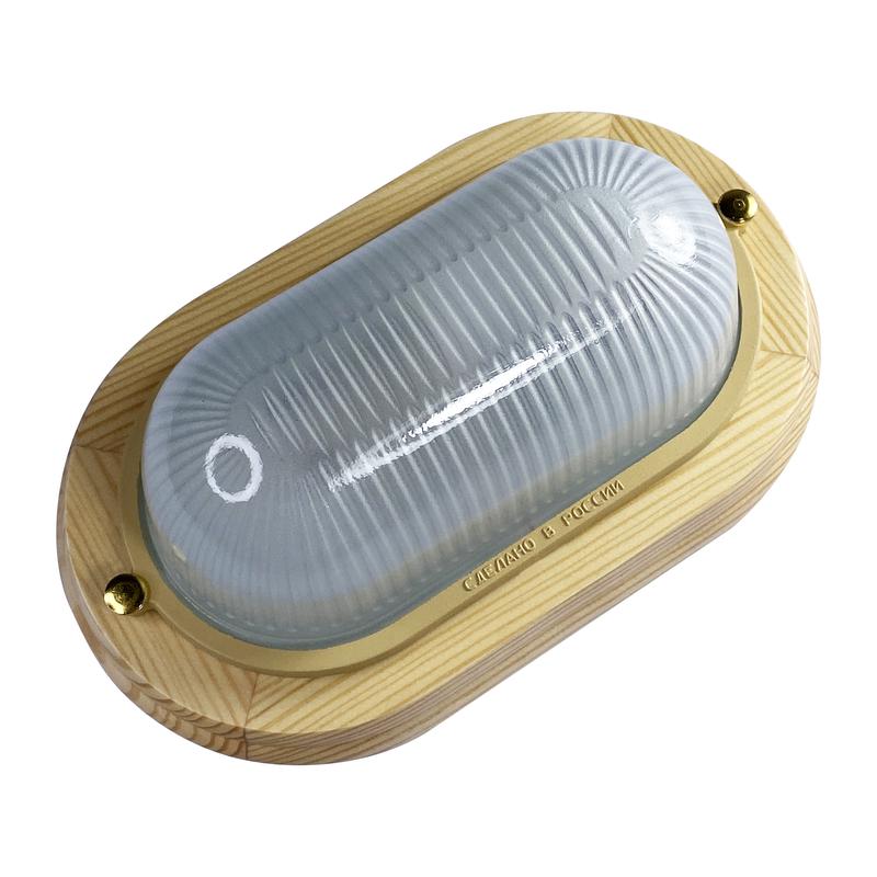 Светильник НПП 03-60-021 "Самарканд" 1401 1х60Вт E27 IP65 овал малый матов./корпус дерево сосна (инд. упак.) Элетех 1005500982