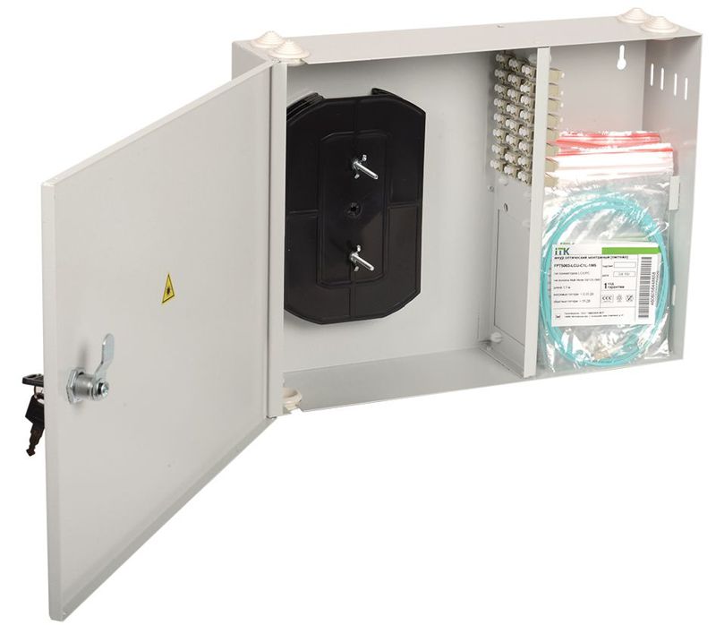 Кросс укомплектованный настенный SC (duplex) 12 портов (OS2) ITK FOBX24-N-12SCUD09