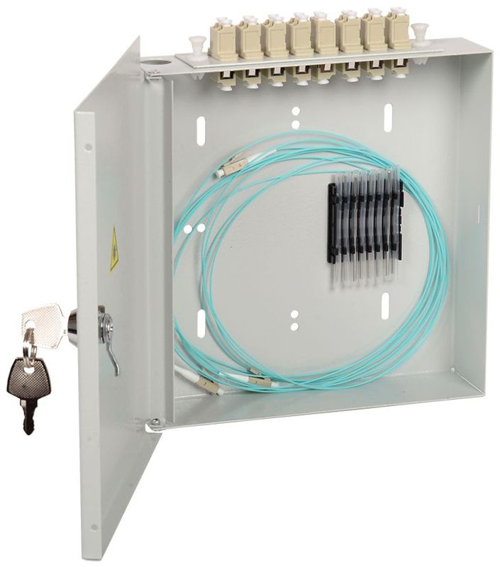 Кросс укомплектованный настенный LC (duplex) 8 портов (OM4) ITK FOBX8-N-8LCUD04