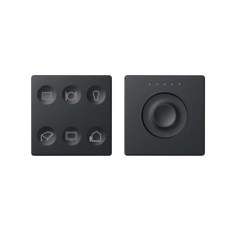 Комплект выключателя 6-кл. сенсорн. + регулятор Т3 KNX; RJ12 графит Simon82 Sense 8400675-038