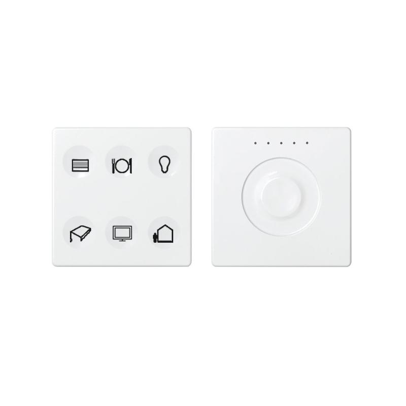 Комплект выключателя 6-кл. сенсорн. + регулятор Т3 KNX; RJ12 бел. Simon82 Sense 8400675-030