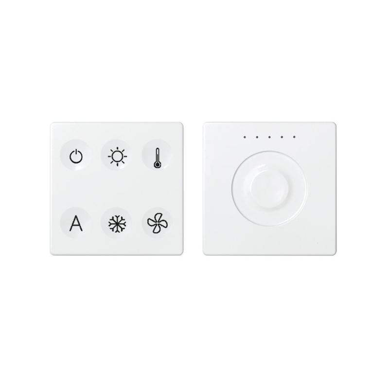 Комплект выключателя 6-кл. сенсорн. + регулятор Т1 KNX; RJ12 бел. Simon82 Sense 8400673-030