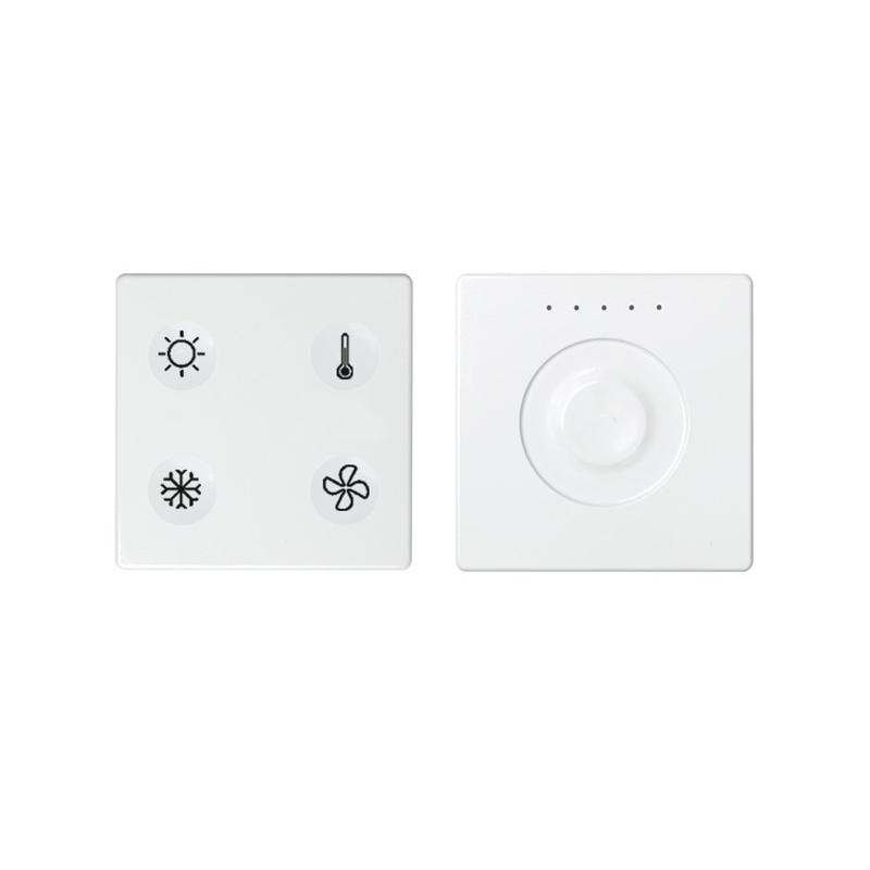 Комплект выключателя 4-кл. сенсорн. + регулятор Т1 LON; RJ12 бел. Simon82 Sense 8000653-030