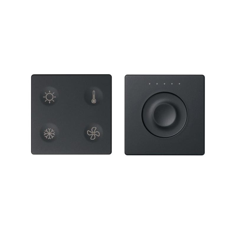 Комплект выключателя 4-кл. сенсорн. + регулятор Т1 KNX; RJ12 графит Simon82 Sense 8400653-038