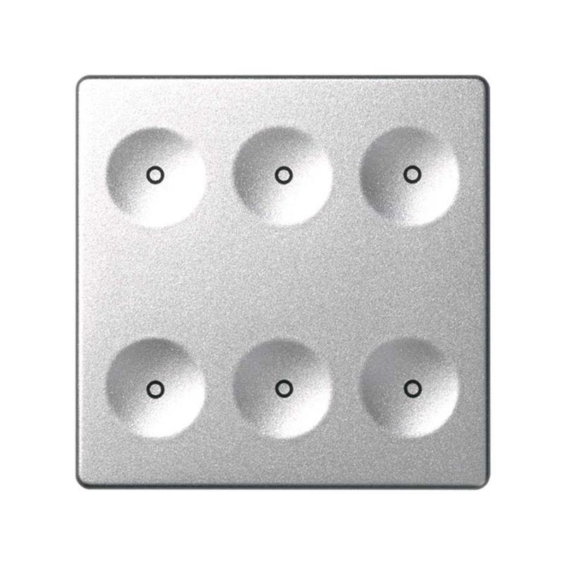 Выключатель сенсорный 6-кл. СП Simon 82 Sense IP20 без маркир. алюм. Simon 8000661-093