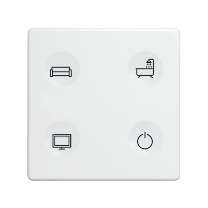 Выключатель сенсорный 4-кл. СП Simon 82 Sense IP20 с тематич. маркир. Т1 бел. Simon 8000643-030