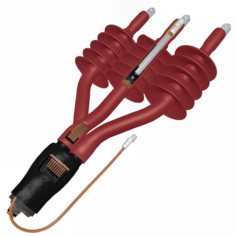 Муфта кабельная концевая наружн. установки 35кВ 3ПКНтпБ35-240-В с наконечн. 9035456 Подольск 3pkntpb35x240v