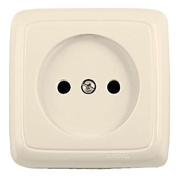 Розетка 1-м ОП Альфа 16А IP20 с изолир. пластиной сл. кость HEGEL РА16-103-01
