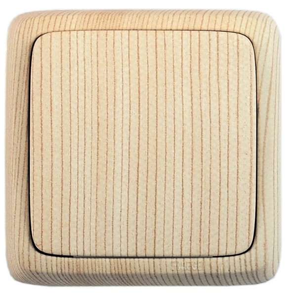 Переключатель 1-кл. ОП Альфа 16А IP20 250В с изолир. пластиной сосна HEGEL ВА16-163-02