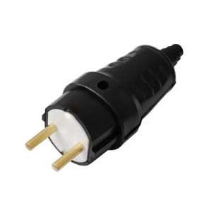 Вилка штепсельная 6А без заземл. каучук черн. Bylectrica В6-387