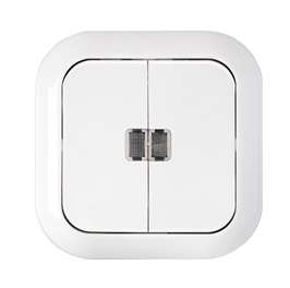 Выключатель 2-кл. СП 10А с подсветкой бел. Bylectrica С5 10-233