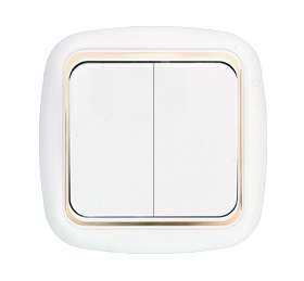 Выключатель 2-кл. СП 6А бел. Bylectrica С5 6-164