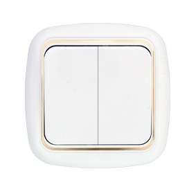 Переключатель проходной 2-кл. СП 10А бел. Bylectrica С(6+6) 10-843