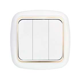 Выключатель 3-кл. СП 10А бел. Bylectrica С05 6-170