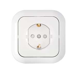 Розетка 1-м СП 16А IP20 с заземл. защ. шторки бел. Bylectrica РС16-371