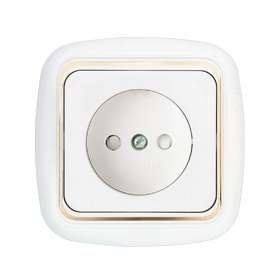 Розетка 1-м СП 16А IP20 с заземл. защ. шторки бел. Bylectrica РС16-267