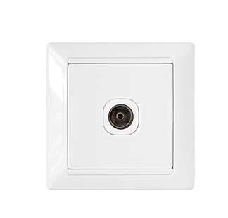 Розетка телевизионная TV 1-м СП бел. Bylectrica ТР-042