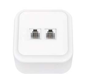 Розетка телефонная 2-м ОП RJ11 (4P4C) бел. Bylectrica ТР24-032