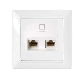 Розетка компьютерная 2-м СП бел. Bylectrica РК216-014